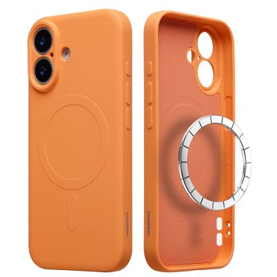 IMOSHION  Coque Couleur avec MagSafe Apple iPhone 17 - Neon Orange