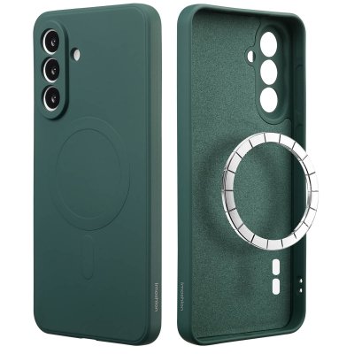IMOSHION  Coque Couleur avec MagSafe Samsung Galaxy A56 - Vert fonc&eacute;