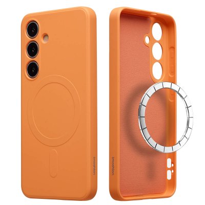 IMOSHION  Coque Couleur avec MagSafe Samsung Galaxy S25 Plus - Neon Orange