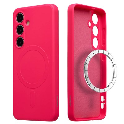 IMOSHION  Coque Couleur avec MagSafe Samsung Galaxy S25 Plus - Neon Pink