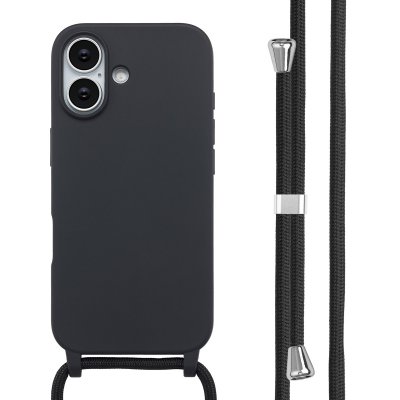 IMOSHION  Coque en silicone avec cordon Apple iPhone 17 - Noir