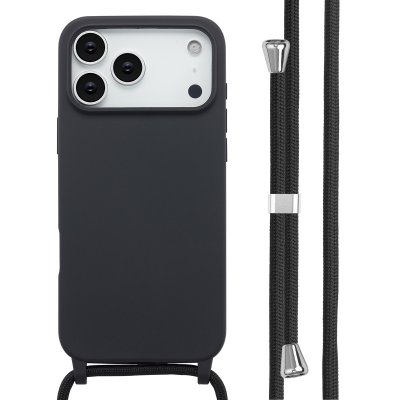 IMOSHION  Coque en silicone avec cordon Apple iPhone 17 Pro Max - Noir