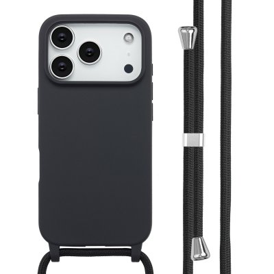 IMOSHION  Coque en silicone avec cordon Apple iPhone 17 Pro - Noir