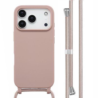 IMOSHION  Coque en silicone avec cordon Apple iPhone 17 Pro - Sand Pink