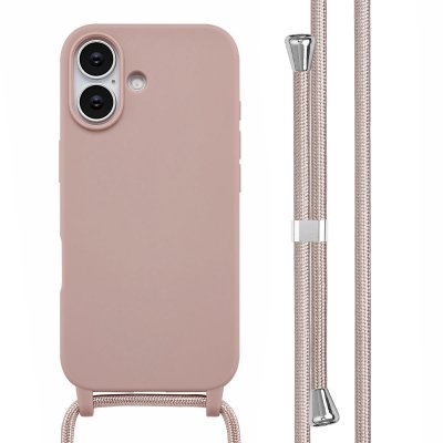 IMOSHION  Coque en silicone avec cordon Apple iPhone 17 - Sand Pink