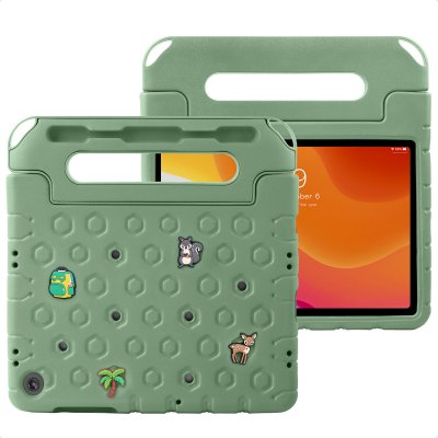 IMOSHION  Coque kidsproof avec poup&eacute;es amovibles Samsung Galaxy Tab A11 Plus / A9 Plus - Olive Green