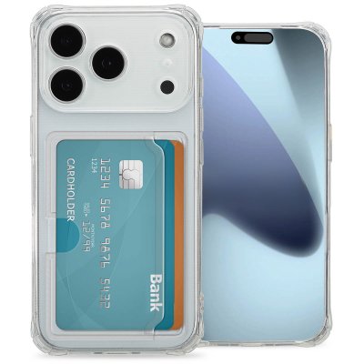 IMOSHION  Coque silicone avec porte-cartes Apple iPhone 17 Pro - Transparent