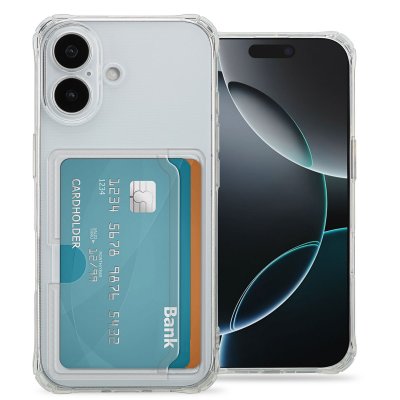 IMOSHION  Coque silicone avec porte-cartes Apple iPhone 17 - Transparent