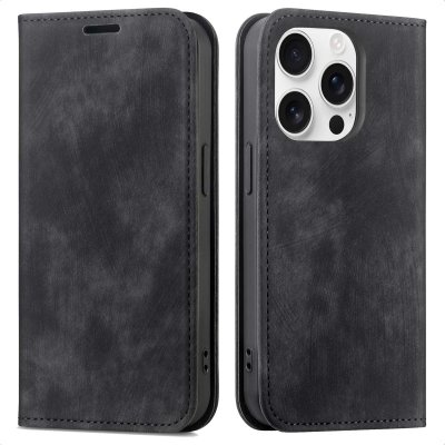 IMOSHION  &Eacute;tui de t&eacute;l&eacute;phone portefeuille Slim Apple iPhone 12 (Pro) - Noir