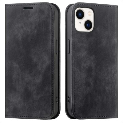 IMOSHION  &Eacute;tui de t&eacute;l&eacute;phone portefeuille Slim Apple iPhone 14 / 13 - Noir
