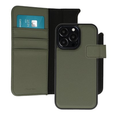 IMOSHION  &Eacute;tui portefeuille luxe 2-en-1 amovible Apple iPhone 13 Pro - Vert