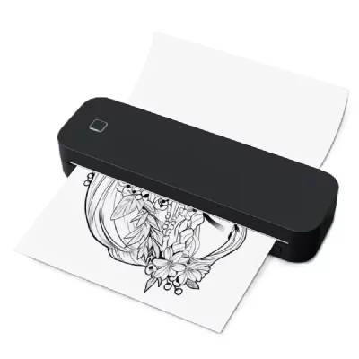 TCC Imprimante Thermique A4 Portable sans Encre, Batterie 2600mAh, Bluetooth/USB