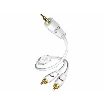 GENERIQUE In-akustik Star C&acirc;ble audio MP3 Jack 3,5 mm / 2 x RCA 5 m Blanc (Import Allemagne)