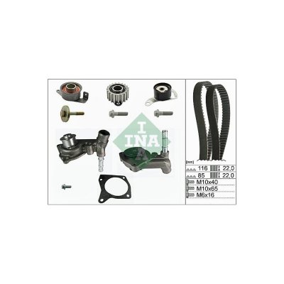 INA  530 0104 30 Pompe &agrave; eau + kit de courroie de distribution