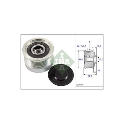 INA  Poulie roue libre, alternateur pour ABARTH: 500 (Ref: 535 0221 10)