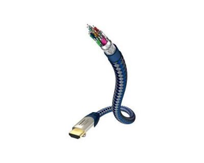 GENERIQUE Inakustik 0042308 c&acirc;ble HDMI 8 m HDMI Type A (Standard) Bleu