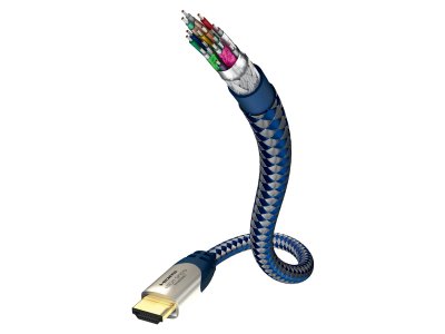 INAKUSTIK  Premium Hdmi Cable With Ethernet 3.0 M Bleu