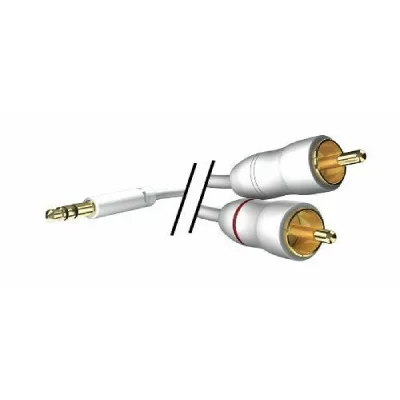 IN-AKUSTIK Inakustik Star Audio Cable 3.5 Mm Jack Plug To Cinch 0.75 M Blanc