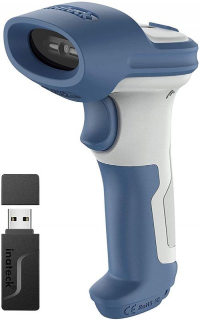 INATECK  2D Scanner de Code-Barres sans Fil, Bluetooth 5,0 et 2,4Ghz