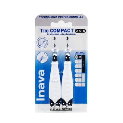 INAVA  Brossettes 0.6mm Trio Compact Espaces &Eacute;troits 6 recharges