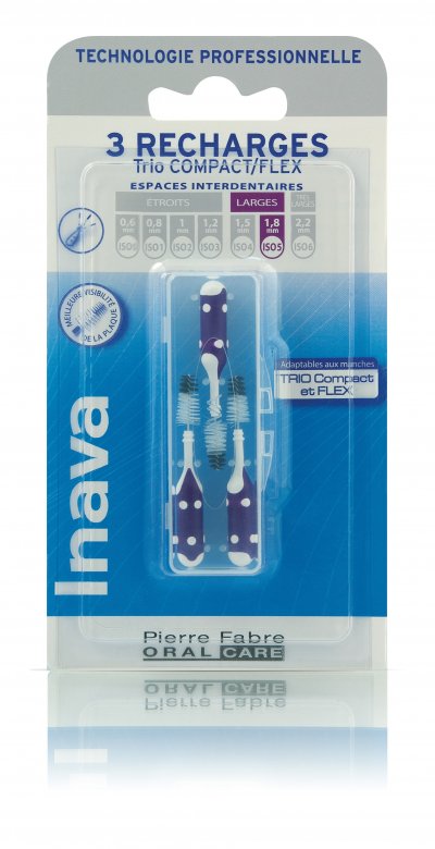 INAVA &reg; Recharge de brossettes interdentaires 1,8 mm Violet