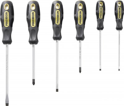 PROXXON Industrial FLEX-DOT pour latelier Jeu de tournevis 6 pi&egrave;ces vis &agrave; fente, vis Pozidriv