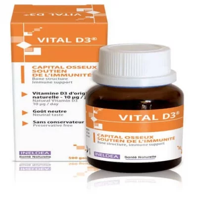 INELDEA  Vital D3 capital osseux soutien de l'immunit&eacute;500 gouttes