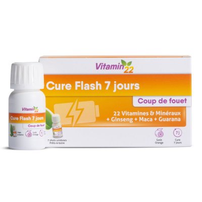 INELDEA  Vitamin'22 Cure Flash 7 Jours 7 Flacons Unidoses