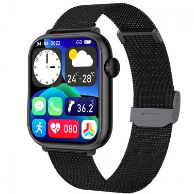  Inkasus - Montre connect&eacute;e Edition Gamma 2024 avec bracelet milanais noire