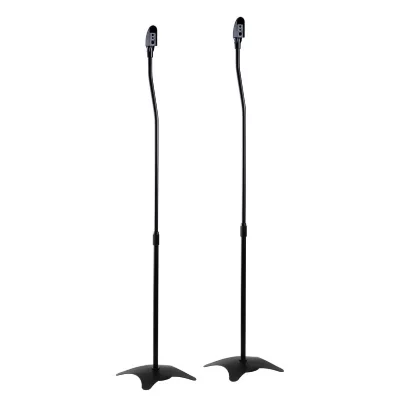 INLINE  23126 C Haut-parleur Stand Support t&eacute;lescopique (68&ndash;110 cm, lot de 2) Noir