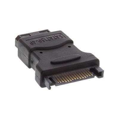 INLINE  29677 changeur de Genre de c&acirc;ble 5.25"" Male 15pin SATA Noir