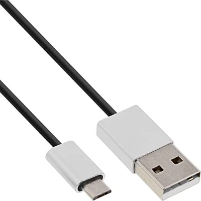 INLINE  31720I c&acirc;ble USB 2 m USB 2.0 USB A Micro-USB B Aluminium, Noir