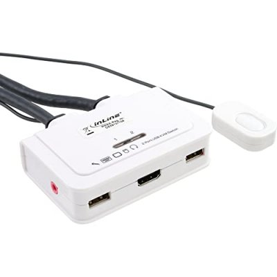 INLINE  62612I commutateur &eacute;cran, clavier et souris Noir, Blanc