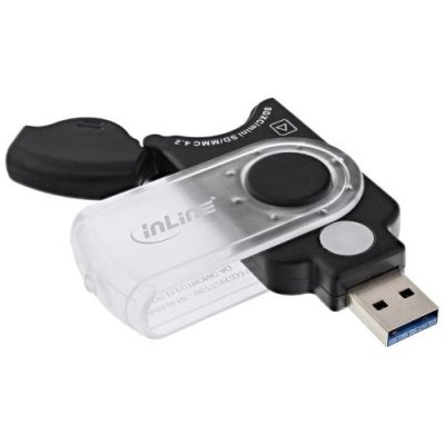 INLINE  66772i Noir USB 3.0&nbsp;Lecteur de Cartes