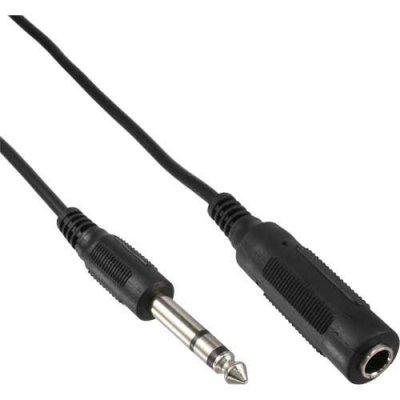 INLINE  99935A C&acirc;ble audio 5 m 6,35 mm Noir 6,35 mm 6,35 mm 5 m