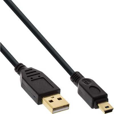 INLINE  - C&acirc;ble USB - mini USB type B (M) pour USB (M) - USB 2.0 - 5 m - noir