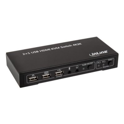 INLINE  Compatible KVM Switch, 2-Fach HDMI 4K2K mit Audio
