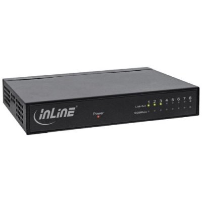 INLINE  gigabit netzwerk switch 8-port, 1gbit/s, desktop, lufterl