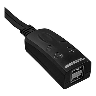 INTOS ELECTRONIC AG InLine Mini Border KM-Switch - Commutateur souris/clavier - 2 x USB