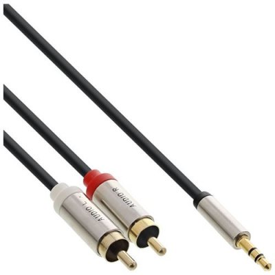 INLINE &reg; Slim Audio Cable 3.5mm m&acirc;le &agrave; 2x RCA m&acirc;le 2m