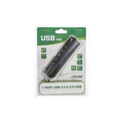 INLINE &reg; smart hub 7 ports usb 3.0 et 2.0 avec port de charge rapide