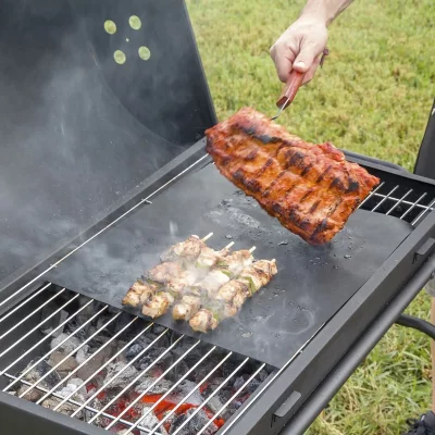 INNOVAGOODS  2 Tapis de cuisson pour four & barbecue noirs T.U