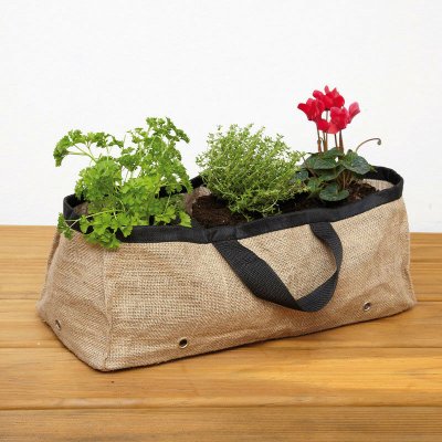 INNOVAXE  Grande jardini&egrave;re terrasse en Toile de Jute