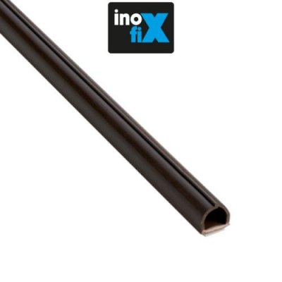 INOFIX  - Lot de 4 gaines adh&eacute;sives Cablefix 8 x 7 mm marron