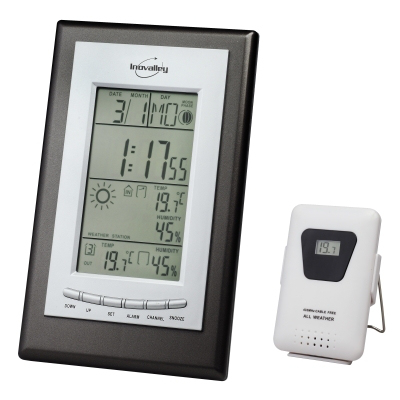 INOVALLEY  SM121 Station m&eacute;t&eacute;orologique sans fil -argent 