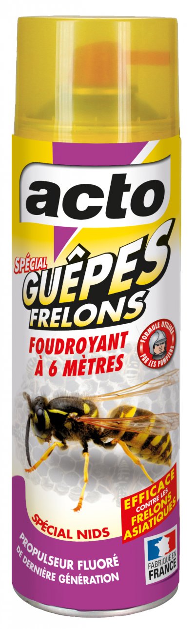 Insecticide gu&ecirc;pes et frelons pulv&eacute;risateur - 500 ml - acto