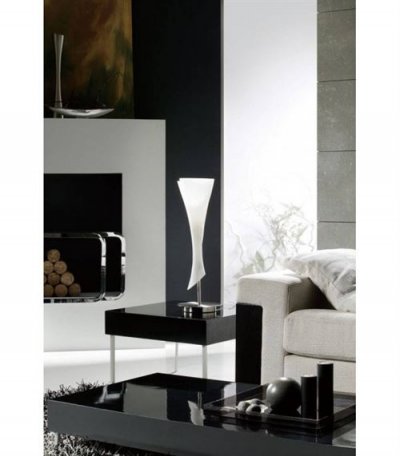 GENERIQUE Inspired Mantra - Zack - Lampe De Table 1 Lumi&egrave;re E14, Nickel Satin&eacute;