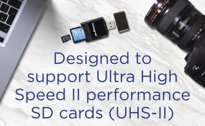 INTEGRAL  CARTE SECURE DIGITAL lect cartes usb3.0 uhs-II 2 slot sd msd
