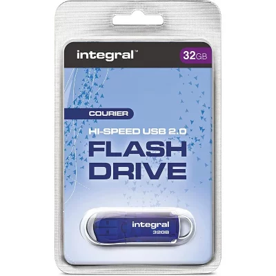 INTEGRAL  - Cl&eacute; 32 Go - USB Courier Bleu