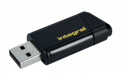 INTEGRAL  - Cl&eacute; USB 2.0 pulse puissance 64GB - Jaune 